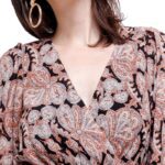 Dress | Mini Wrap dress with print | M/L - Image 3