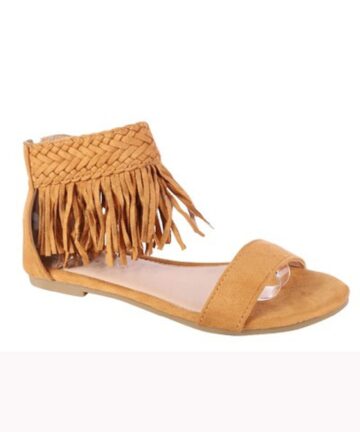 Suède-Fringe-Dames-sandalen-met-enkelbanden