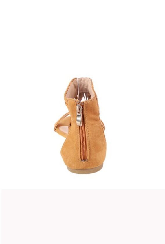 Suède Fringe Dames sandalen met enkelbanden - Djsa Fashion