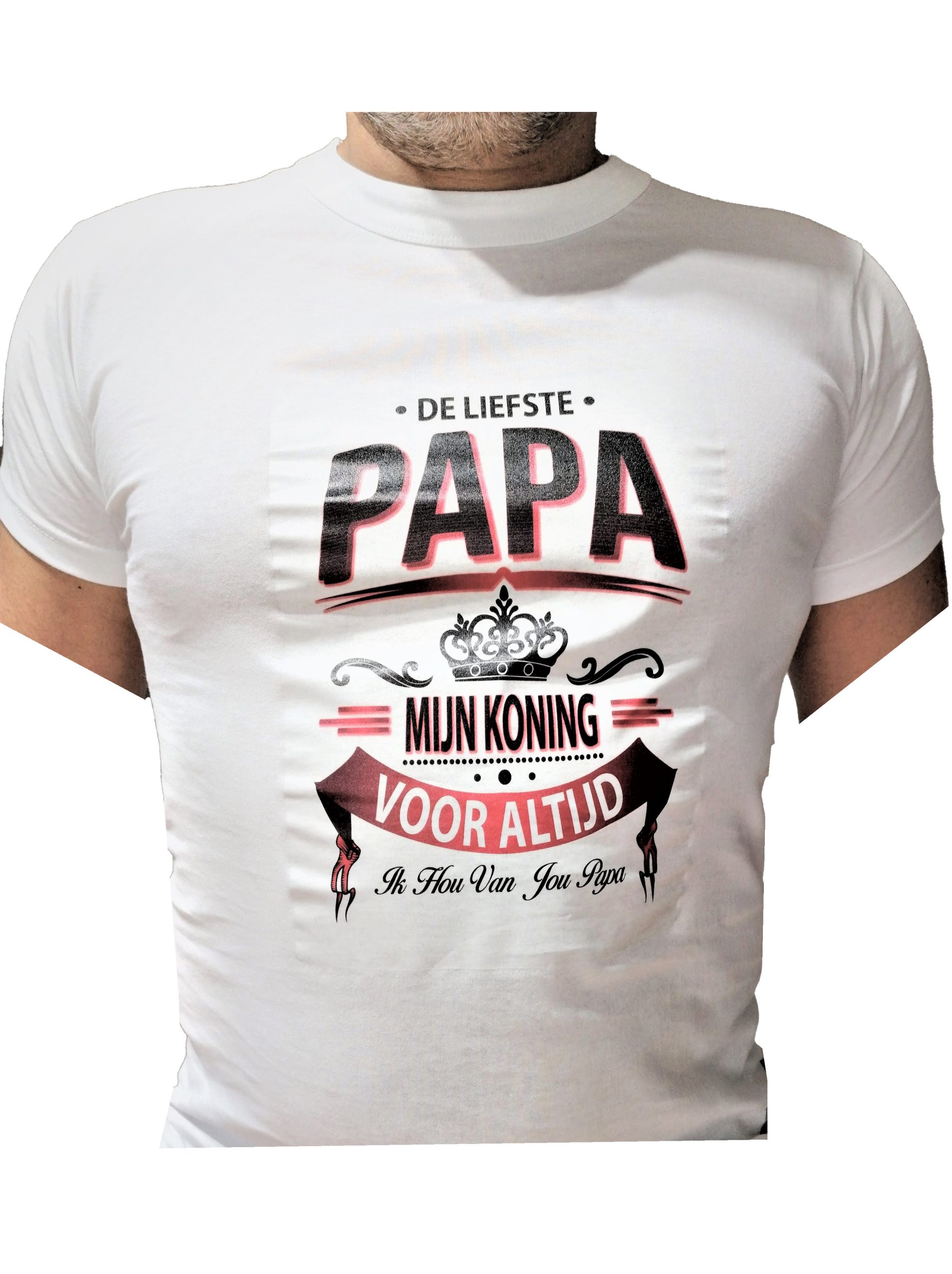 Archeologie samenwerken Gevoel van schuld vaderdag geschenk -De liefste papa mijn koning t-shirt- Djsa Fashion