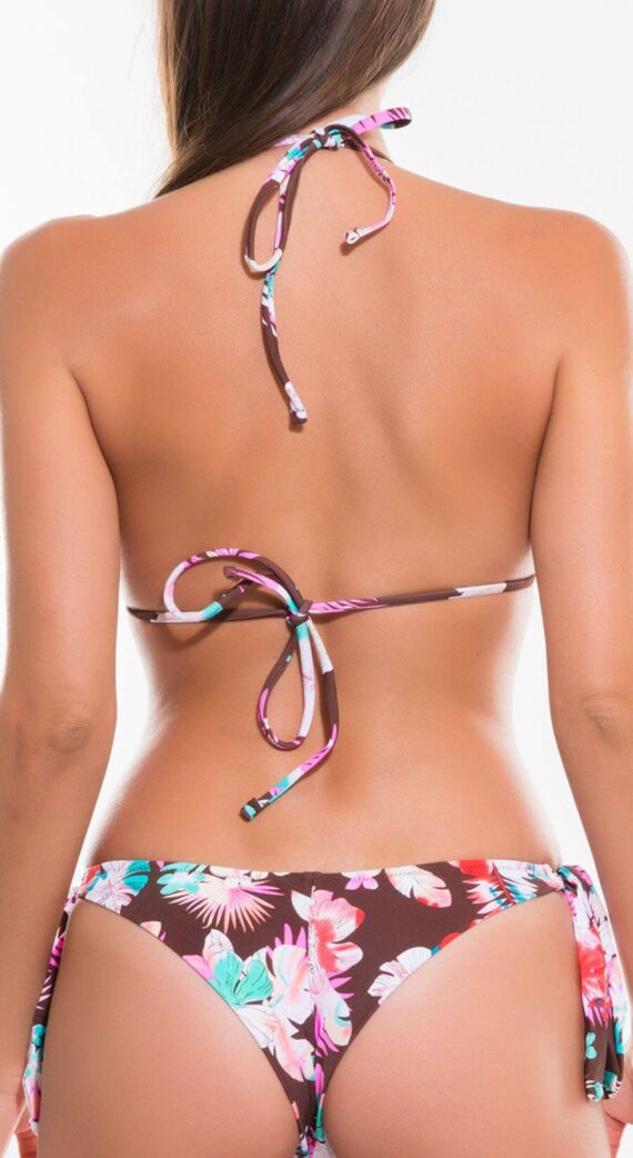 Stevige Dames bikini set met blomen-print push-up, uitneembare vulling