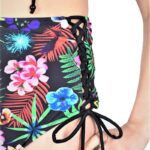 Women's Ruffle-Ruched Bikini Set -Push Up | floral print - high waist / high waist pants - Image 7
