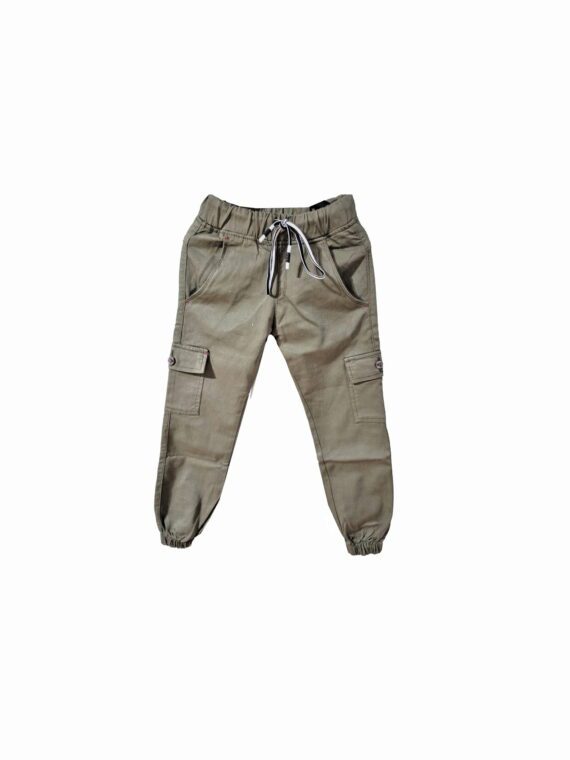 meisjes en jongensbroek-kinderbroek met elastiek en kniezakken -