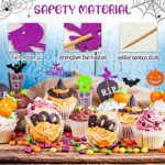 100 stuks halloween taartdecoratie, halloween cupcake-decoratie, halloween muffin decoratie, voor kinderen, verjaardag, Halloween, feest, taart,... - Image 3