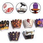 48 stuks Halloween cupcake wrappers en decoraties,Geest Pompoen Vleermuis cupcake decoratie,Halloween papieren cupcake decoraties - Image 3
