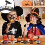 48 stuks Halloween cupcake wrappers en decoraties,Geest Pompoen Vleermuis cupcake decoratie,Halloween papieren cupcake decoraties - Image 5