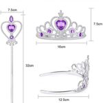 ACWOO Meisjes Prinses Jurk, Rapunzel Kostuums met Kroon en Toverstaf, Meisjes Prinses Kostuum Pofmouw Feestjurk voor Carnaval Halloween Cosplay... - Image 5