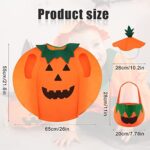 AIEX Pompoen Kostuum Peuter, Halloween Pumpkin Costume Set met Trick or Treat Bag en Pompoenhoed voor Jongens en Meisjes - Image 2