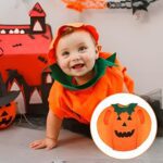 AIEX Pompoen Kostuum Peuter, Halloween Pumpkin Costume Set met Trick or Treat Bag en Pompoenhoed voor Jongens en Meisjes - Image 4