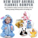 Baby Rompertjes Pasgeboren Meisjes Jongens Dieren Rits Hooded Jumpsuit Herfst Winter Flanel Kleding Unisex - Image 3