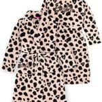 Barbie Dressing Gown Dames Animal Leopard Print PJS Robe - Image 5