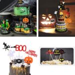 Halloween Taart Toppers, Ghost Spider taartdecoratie, Wizard Taarttoppers, Pompoen Heks Verjaardagstaart Invoegsels, Magische Verjaardag... - Image 3