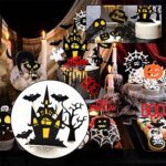 Halloween Taart Toppers, Ghost Spider taartdecoratie, Wizard Taarttoppers, Pompoen Heks Verjaardagstaart Invoegsels, Magische Verjaardag... - Image 5
