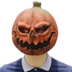 HAORONG Deluxe nieuwigheid Halloween kostuum partij latex pompoen hoofd masker - Image 2