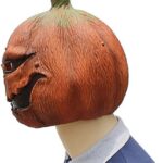 HAORONG Deluxe nieuwigheid Halloween kostuum partij latex pompoen hoofd masker - Image 4