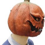 HAORONG Deluxe nieuwigheid Halloween kostuum partij latex pompoen hoofd masker - Image 5