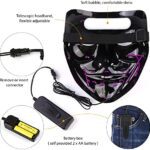 Molbory Ledmasker met masker voor Halloween en cosplay, met 3 lichteffecten in het donker, oplichtend, voor Halloween, cosplay, carnaval en als... - Image 4