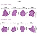 SUNSK Uitsteekvormpjes kunststof koekjes uitsteker met uitwerper DIY fondant taart decoratie voor Kerstmis Halloween Pasen Thanksgiving 16 stuks - Image 2