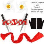 Tacobear Jongens Power Ninja Kostuum voor Kinderen Ninja Zwart Rood Spier Borst Kostuum Halloween Kostuum Kung Fu-Outfit Kids Party Fun Fancy Dress... - Image 3